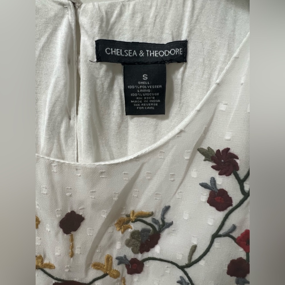Chelsea & Theodore | Embroidered Ruffle Blouse - Picture 6 of 6